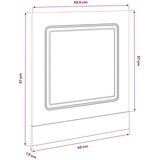  Ploča za perilicu posuđa Kalmar Crni hrast 60 x 1,5 x 57 cm | shoptok.hr