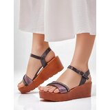 Resti Women's wedge sandals with rhinestones and glitter Aurora Glow | shoptok.hr