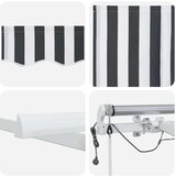 vidaXL Automatska sklopiva tenda s LED antracit i bijela 600x300 cm | shoptok.hr