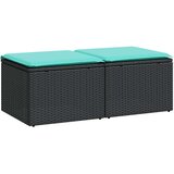  2-dijelni set vrtnih sofa s jastucima crni od poliratana bagrem | shoptok.hr
