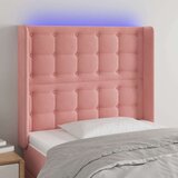  Posteljno vzglavje roza 83x16x118/128 cm žamet, (20938517) | Shoptok.si