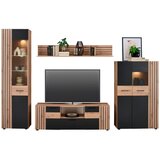 CARRYHOME dnevni regal, črna, hrast artisan | Shoptok.si