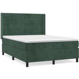  The Living Store Box spring postelja z vzmetnico temno zelena 140x200 cm žamet - Box Spring Postelja, (21488950) | Shoptok.si