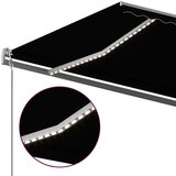  Tenda na ručno uvlačenje s LED svjetlima 600x350 cm antracit | shoptok.hr