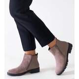 Gemre Kirla brown eco-suede platform ankle boots | shoptok.hr
