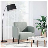 SOFA fotelj s nasloni za roke, žamet, svetlo siva Cene