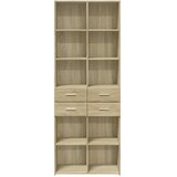  Visoka komoda boja hrasta 70x42,5x185 cm od konstruiranog drva | shoptok.hr
