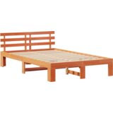  Okvir za krevet od borovine Vosak smeđa Masivno drvo 135 x 190 cm | shoptok.hr