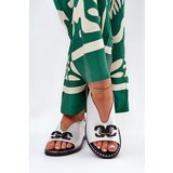 Boto Flat Heeled Sandals With Decoration Eco Leather Silver Tillireta | Shoptok.si