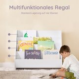 SoBuy OTROŠKA KNJIŽNA POLICA s 4 odprtimi predali, bela, 70×60×30 cm | Shoptok.si