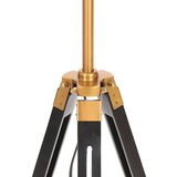  Svjetiljka s tronošcem crno-zlatna od tikovine 141 cm | shoptok.hr