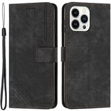 INORCO Za iPhone 14 Pro Max, etui s stojalom za telefon Skin-touch PU usnjena črtasta prevleka za denarnico, (22037054) Cene