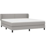  Box spring postelja z vzmetnico svetlo siva 160x200 cm žamet, (20893436) | Shoptok.si