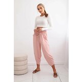 Kesi Wide-leg trousers with pockets - dark powder pink cene