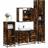 Maison Chic Kopalniška garnitura - Kopalniški sestavi 4-delna dimljeni hrast inženirski les, (21788420) | Shoptok.si