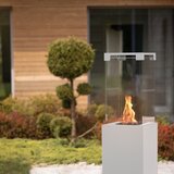 Planika Faro GAS - Spoljašnji plinski kamin 142x36 cm 8kW beo + zaštitni pokrivač | Eponuda.com