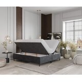 Maison de Rêve Antracitno siva oblazinjena zakonska postelja s prostorom za shranjevanje 140x200 cm Tate – | Shoptok.si