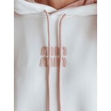 DStreet Bluza damska oversize z kapturem MINMIN LOVE biała | shoptok.hr