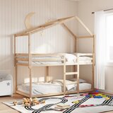 vidaXL Streha za otroško posteljo 213x95,5x144,5 cm trdna borovina | Shoptok.si