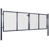  Vrtna vrata od mrežastog čelika 300 x 75 cm, siva | shoptok.hr