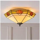 64284 - Plafonska svetiljka Tiffany NEVADA 2xE27/60W/230V prečnik 40 cm