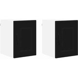  Stenska kuhinjska omarica s polico 2 pcs Črna 30 x 31 x 40 cm | Shoptok.si