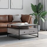 vidaXL Klubska mizica siva sonoma 80x80x45 cm inženirski les Cene