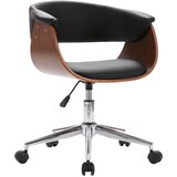 Maison Chic Vrtljiv Jedilni stoli - Vzorci stoli črn ukrivljen les in umetno usnje A1695, (22031357) | Shoptok.si