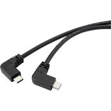 Renkforce USB kabel USB 3.2 gen. 2 (USB 3.1 gen. 2) USB-C® vtič\, USB-C® vtič 1.20 m črna 90° kotni levo RF-4633064, (20416135) | Shoptok.si