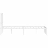  Metalni okvir za krevet s uzglavljem bijeli 120 x 190 cm | shoptok.hr