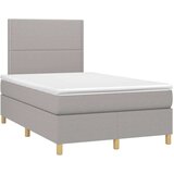  Box spring s madracem LED svjetlosivi 120x200 cm tkanina | shoptok.hr