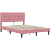  Okvir kreveta s madracem Ružičasta 160 x 200 cm Baršun | shoptok.hr