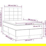  Krevet box spring s madracem LED tamnosmeđi 120x200 cm tkanina | shoptok.hr
