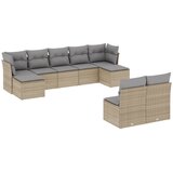  9-dijelni set vrtnih sofa s jastucima bež od poliratana | shoptok.hr