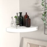 vidaXL Plutajuća kutna polica visoki sjaj bijela 25 x 25 x 3,8 cm MDF Cijene