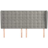  Uzglavlje s ušima svjetlosivo 163x23x118/128 cm obaršunasti | shoptok.hr