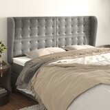  Uzglavlje s ušima svjetlosivo 163x23x118/128 cm obaršunasti | shoptok.hr