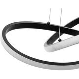 Toolight moderna led stropna svjetiljka + pilot App814-CP čvor crna | shoptok.hr
