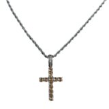 IZMAEL Ogrlica ZC-22771 - Srebrna / Svijetlo smeđa | shoptok.hr