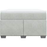 vidaXL Box spring postelja z vzmetnico svetlo siva 120x190 cm žamet | Shoptok.si