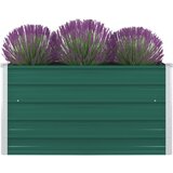  Povišena vrtna gredica 100 x 100 x 45 cm pocinčani čelik zelena | Eponuda.ba