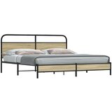  Metalni okvir kreveta bez madraca boja hrasta sonome 193x203 cm | shoptok.hr
