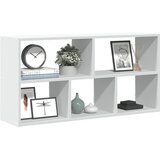 vidaXL Stenska polica bela 100x25x50 cm inženirski les Cene