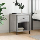 vidaXL Nočna omarica siva sonoma 40x42x50 cm inženirski les | Shoptok.si