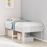 Furnova Posteljni okvir brez vzmetnice bel 75x190 cm trdna borovina, (21935323) Cene