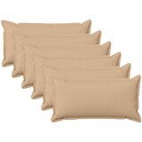  Presvlaka za jastuk 6 pcs HOUTEN Krem 40 x 80 cm Umjetni lan Slike