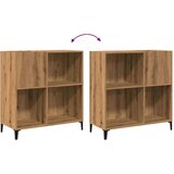 vidaXL Omarica za gramofonske plošče hrast 84,5x38x89cm inž. les | Shoptok.si