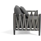 Diphano Tamno siva vrtna garnitura aluminijska za 4 osobe Switch Rope – | shoptok.hr