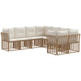  Set vanjskih sofa 8 pcs Prirodna i krema bijela Poliester | shoptok.hr