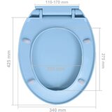 vidaXL Toaletna daska s mekim zatvaranjem plava ovalna | shoptok.hr